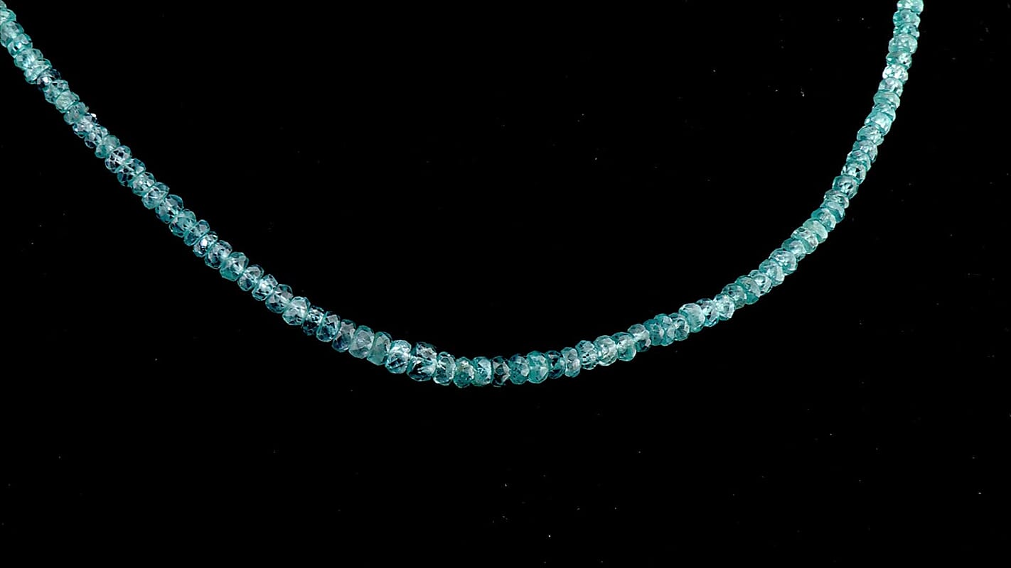 D''Joy Blue Zircon  Necklace (Size - 18) Sterling Silver 95.00 ctw