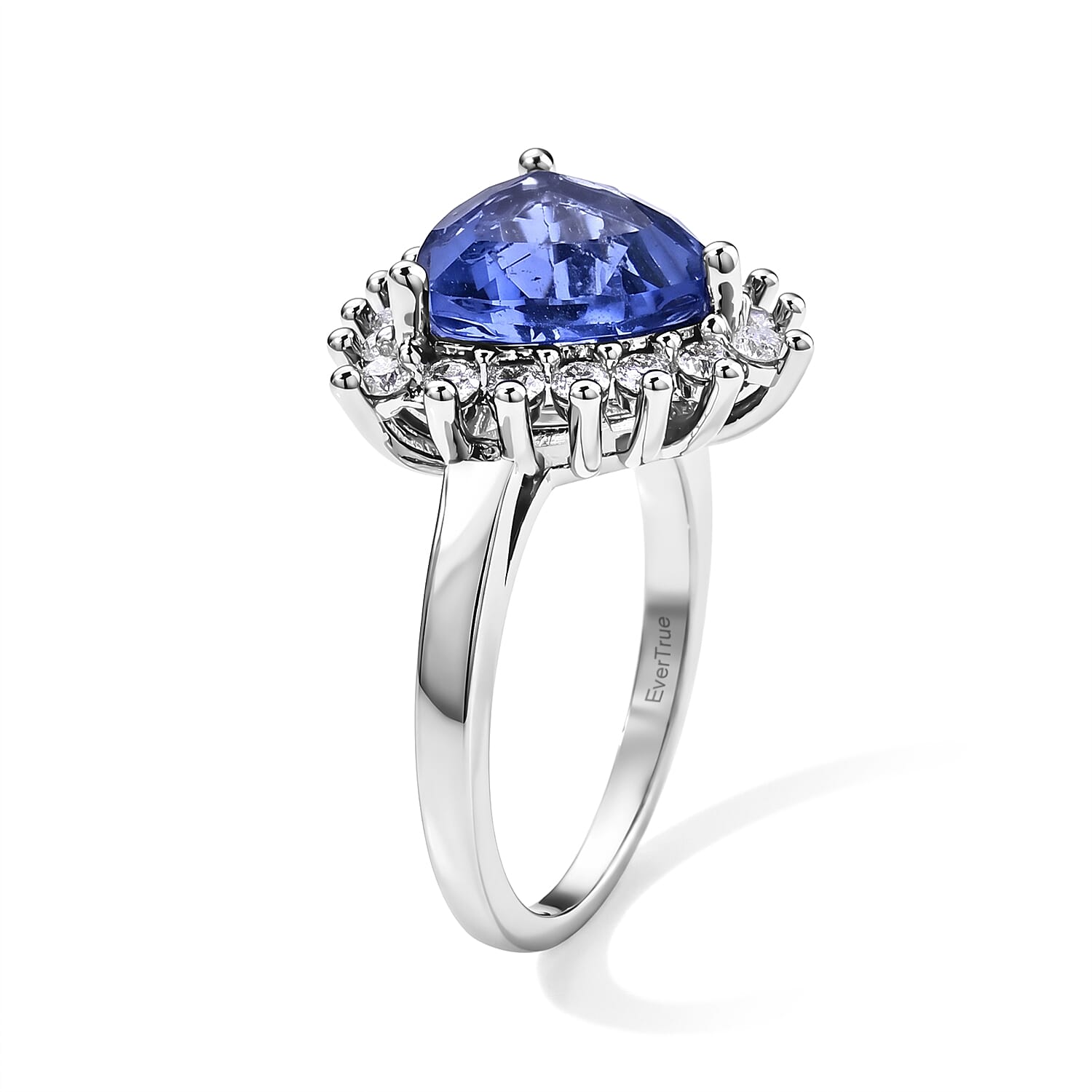 EverTrue Color Change Fluorite and Moissanite 4.50 ctw Ring in Platinum Bond (Size 6.0)