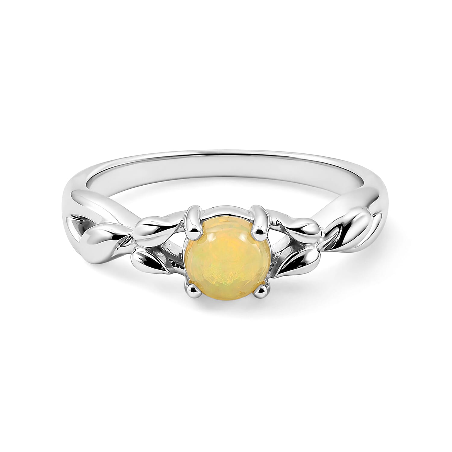 White Moonstone 0.36 ctw Ring in Sterling Silver (Size 7.0)