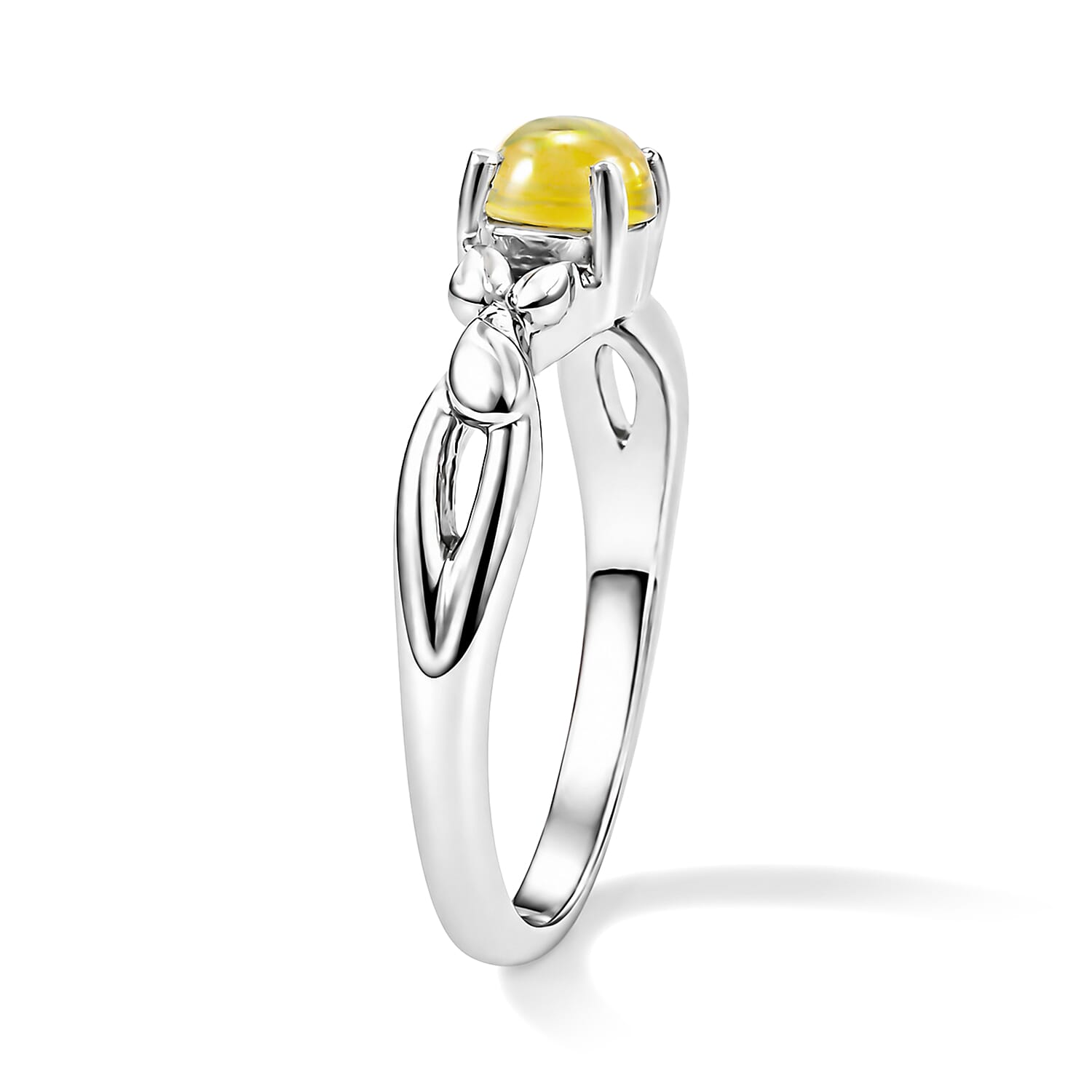 White Moonstone 0.36 ctw Ring in Sterling Silver (Size 7.0)