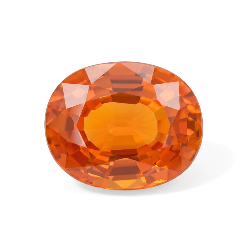 AAAA Sunset Sapphire (Ovl 10x8mm) 2.50 ctw