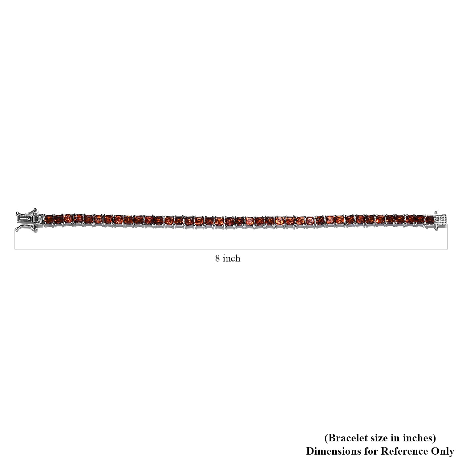 Brazilian Cherry Citrine Tennis Bracelet in Platinum Over Sterling Silver (7.25 In) 11.25 ctw