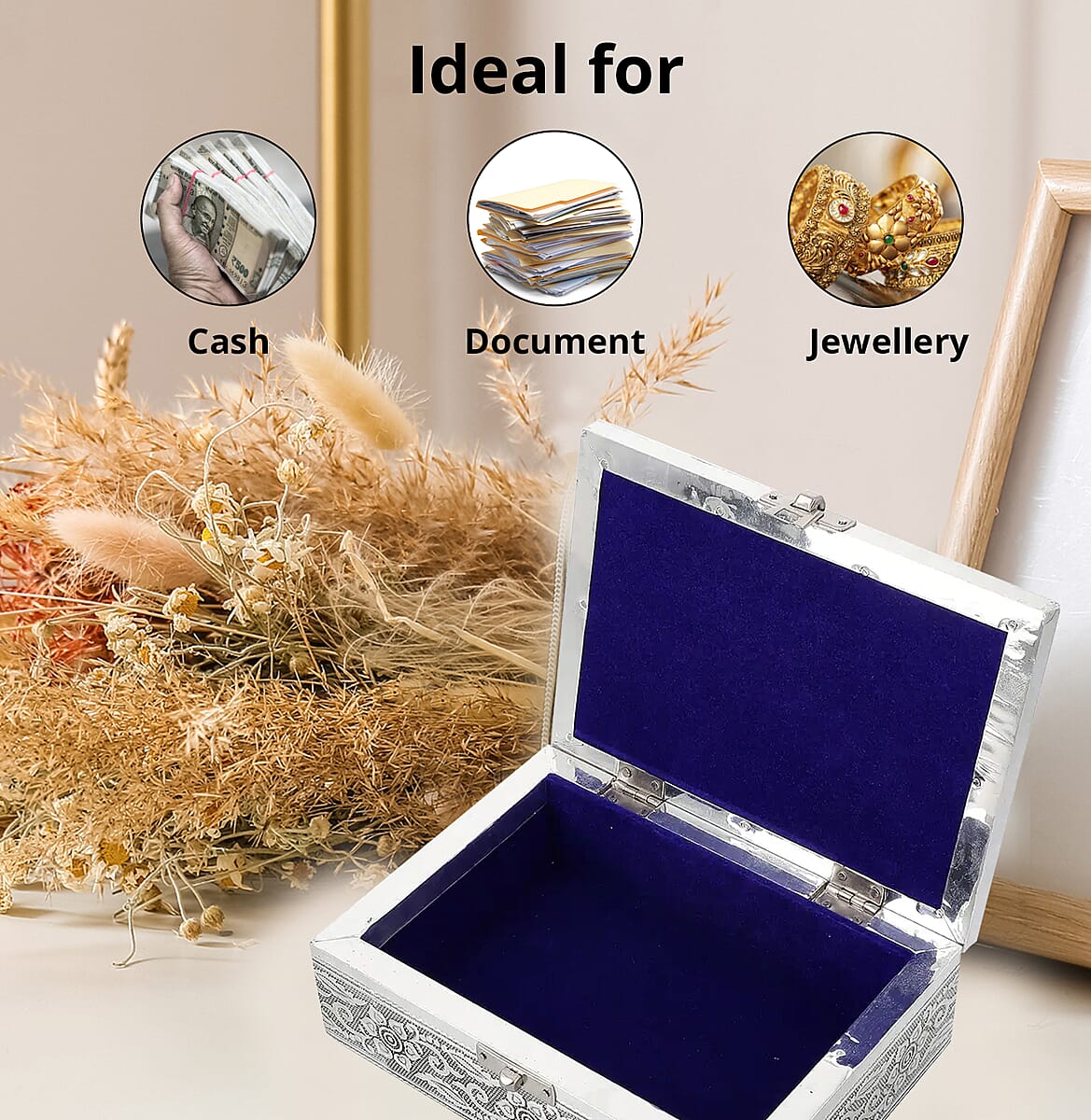 Aluminium Oxidized Set of 2 Nesting Storage Box image number 3