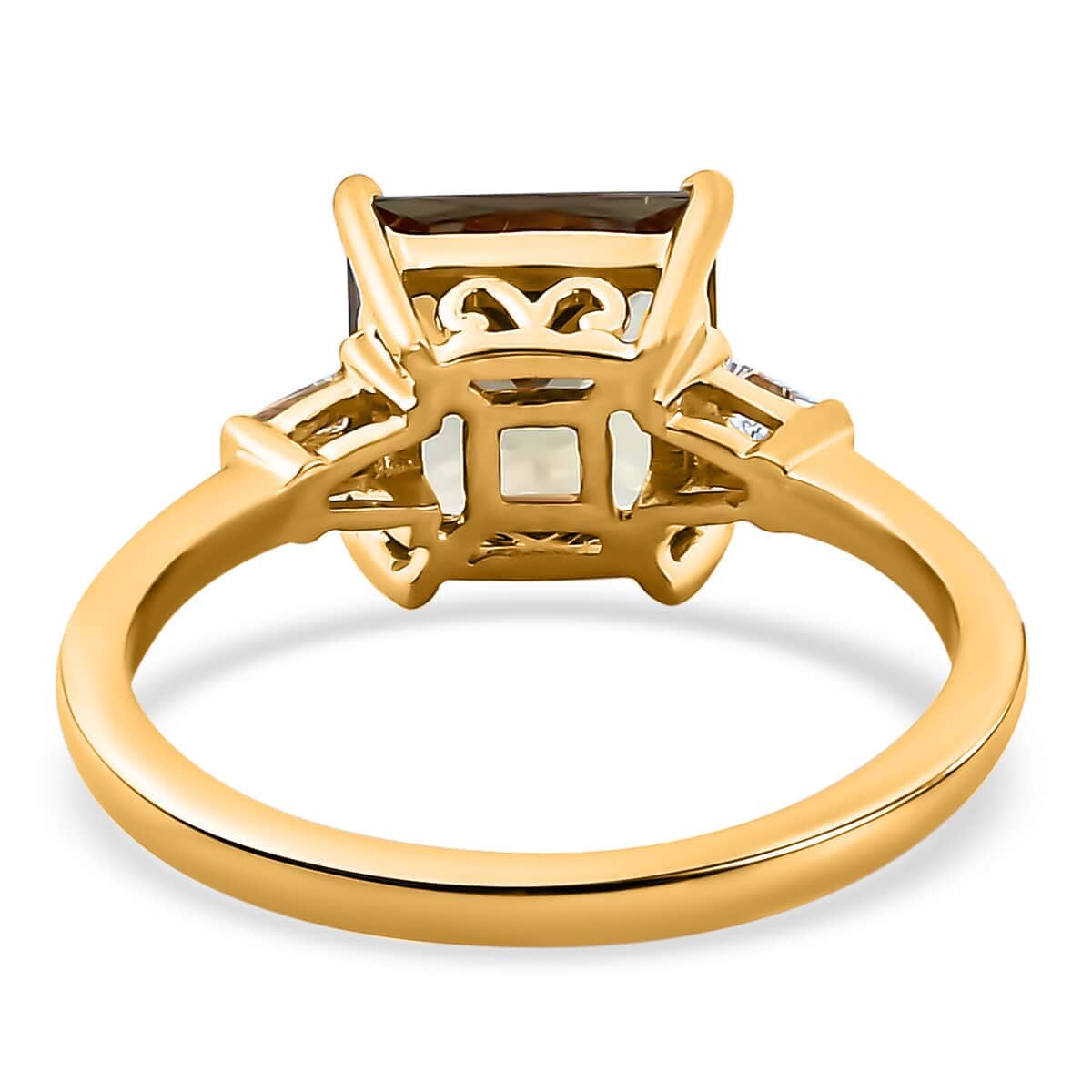 ILIANA 18K Yellow Gold AAA Turkizite and Diamond Ring G-H I1 (Size 7.0) 3.05 Grams 3.00 ctw image number 4
