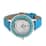 GP EON 1962 American Natural Sleeping Beauty Turquoise Swiss Movement Watch with Blue Genuine Leather Strap in Platinum Over Sterling Silver 3.85 ctw