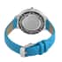GP Eon 1962 Sleeping Beauty Turquoise Swiss Movement Watch with Blue Genuine Leather Strap in Platinum Over Sterling Silver 3.85 ctw image number 3