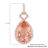 Iliana 18K Rose Gold AAA Certified Marropino Morganite, G-H SI Diamond Pendant 9.65 ctw image number 3