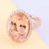 Certified and Appraised Iliana 18K Rose Gold AAA Marropino Morganite and G-H SI Diamond Ring (Size 8.0) 5.30 Grams 13.15 ctw image number 1