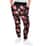 TLV LIT26 Black Vintage Rose Print Fleece Joggers - S