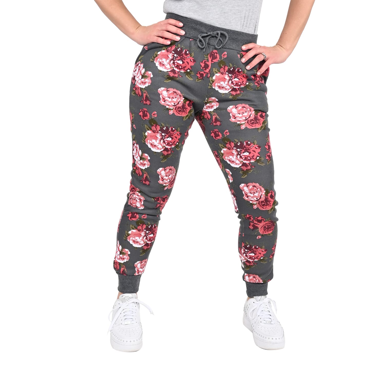 Rose on sale print joggers