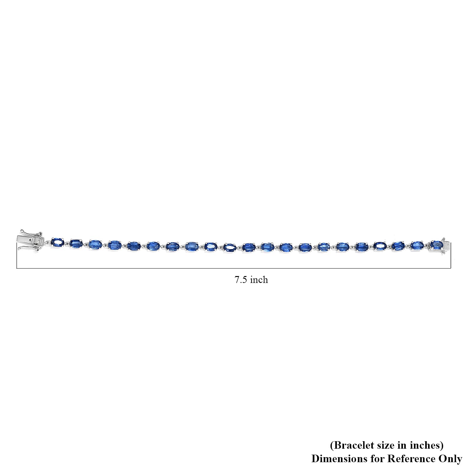 Himalayan Kyanite Tennis Bracelet in Platinum Over Sterling Silver (7.25 In) 13.25 ctw