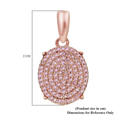 Luxoro 10K Rose Gold I3 Natural Pink Diamond Cocktail Pendant 0.33 ctw image number 5