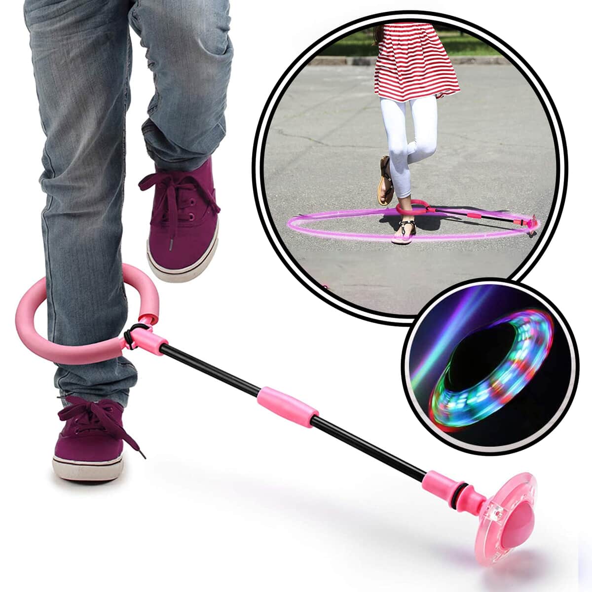 Soulsmart Pink Foldable Ankle Skip Ball image number 1