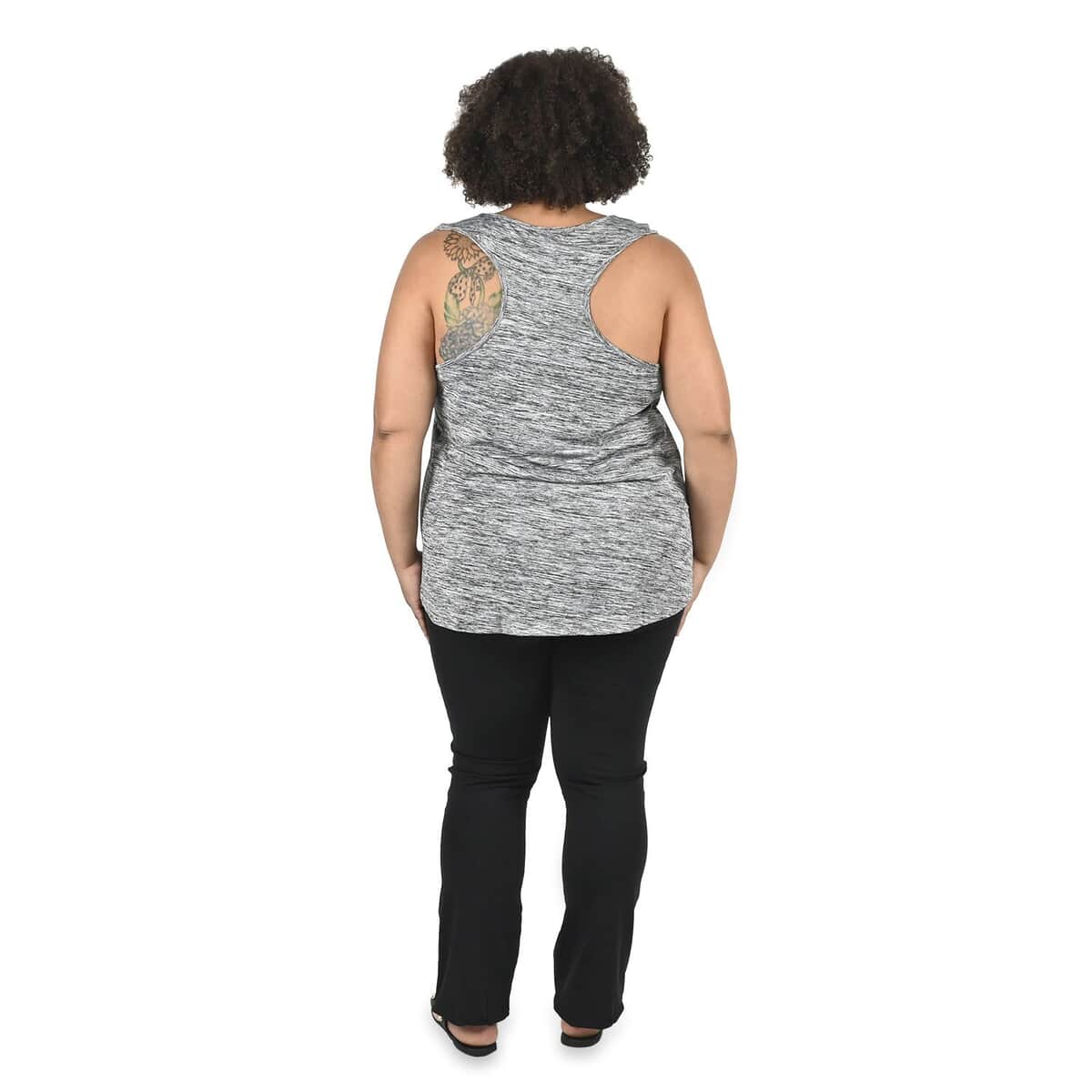 Tamsy Gray Basic Racerback Knit Tank - Small image number 1