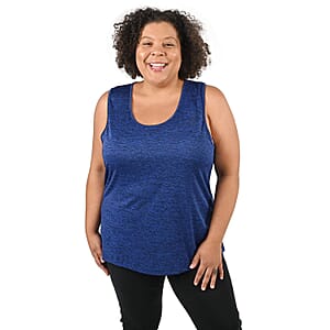 Tamsy Navy Basic Racerback Knit Tank - Large