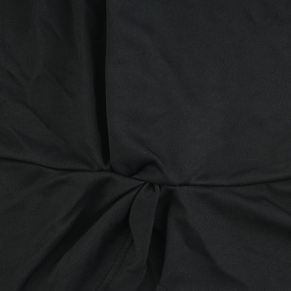 Tamsy Black Petal Hem Scoop Neck Knit Tank - 1X image number 4