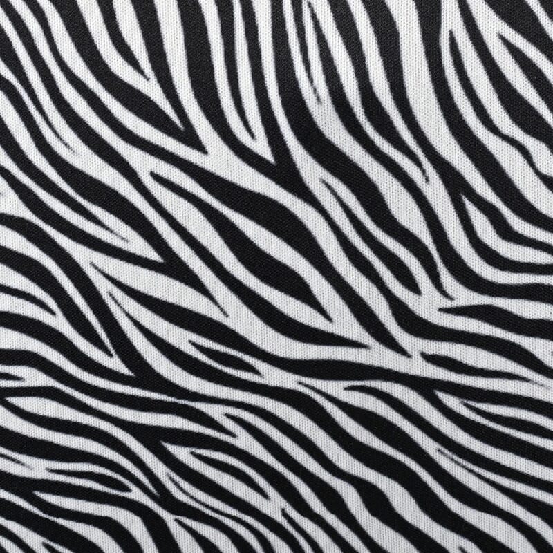 Tamsy Zebra Print Basic Scoop Neck Knit Tank - Small