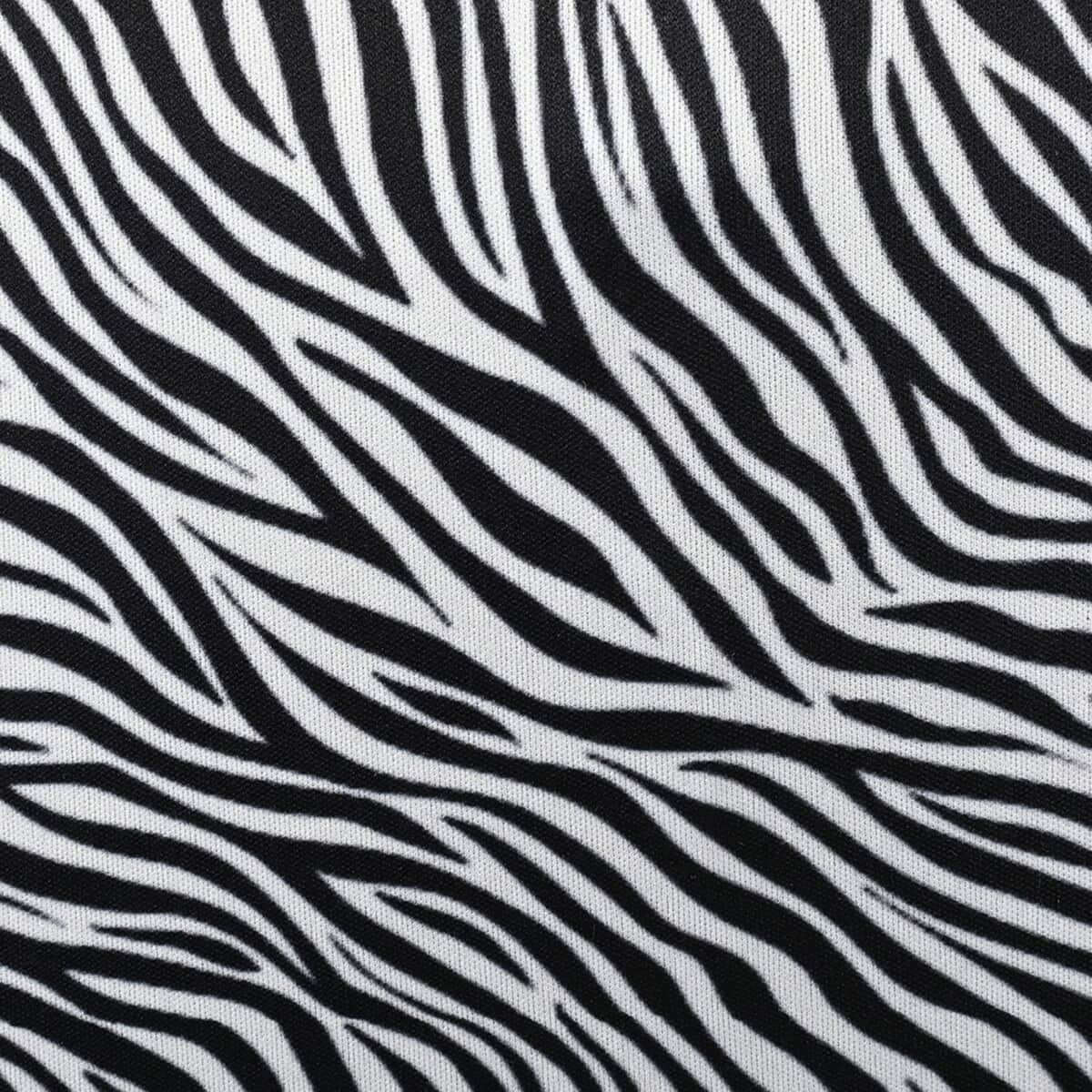 Tamsy Zebra Print Basic Scoop Neck Knit Tank - Large image number 4