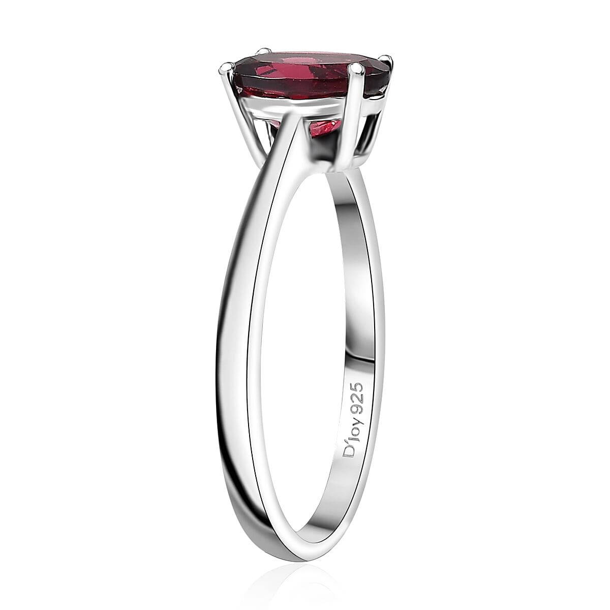 Orissa Rhodolite Garnet 1.75 ctw Ring in Platinum Over Sterling Silver image number 3