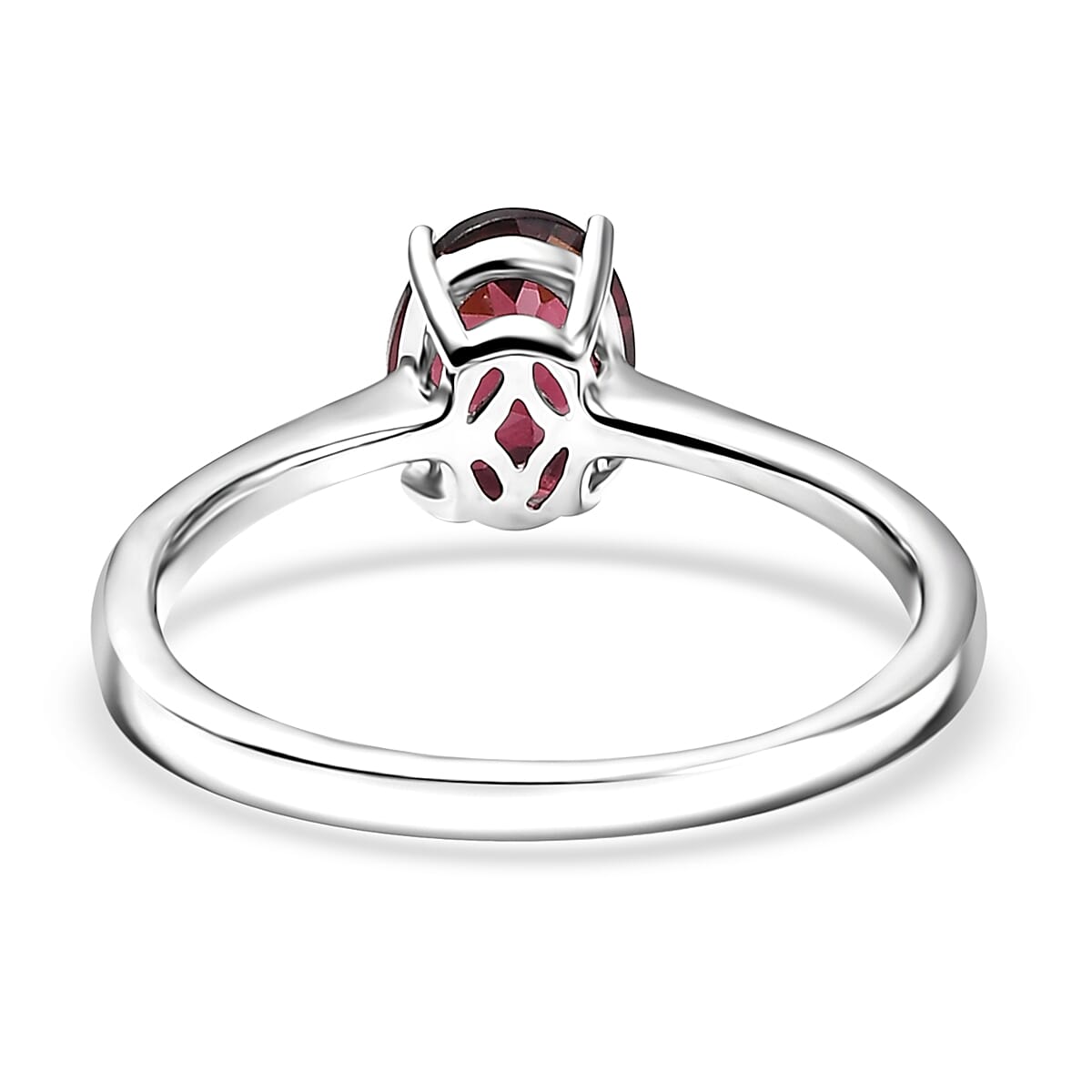 Orissa Rhodolite Garnet 1.75 ctw Ring in Platinum Over Sterling Silver image number 4