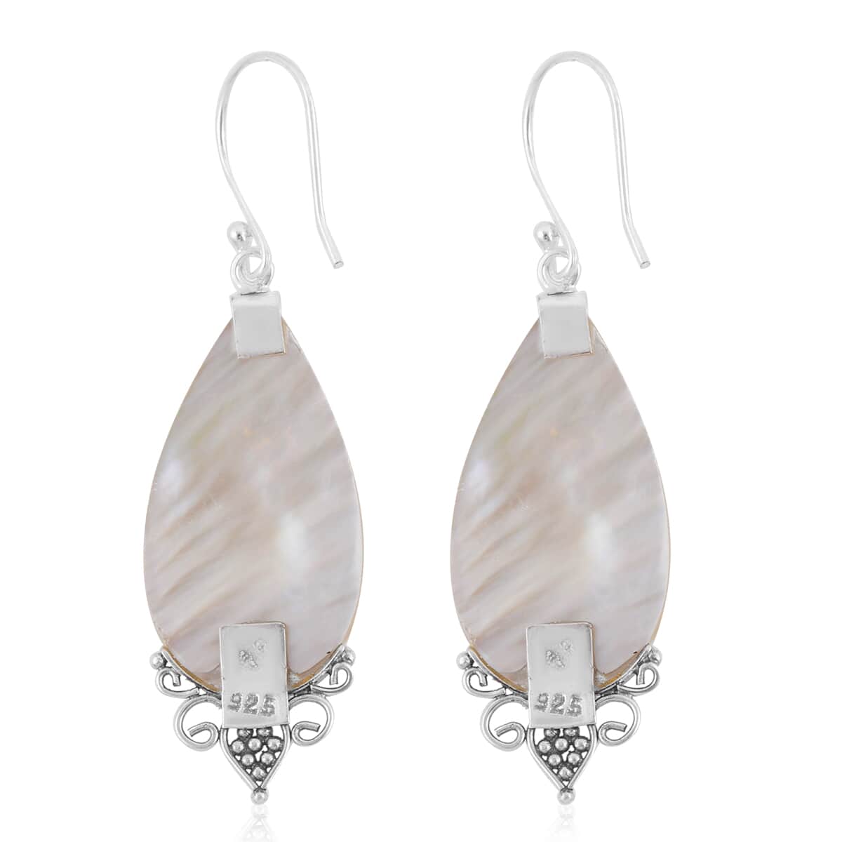 Mother Of Pearl Dangle Earrings in Sterling Silver image number 3