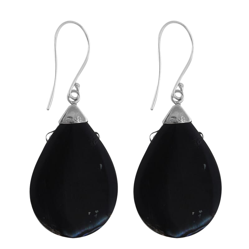 Abalone Shell Earrings in Sterling Silver