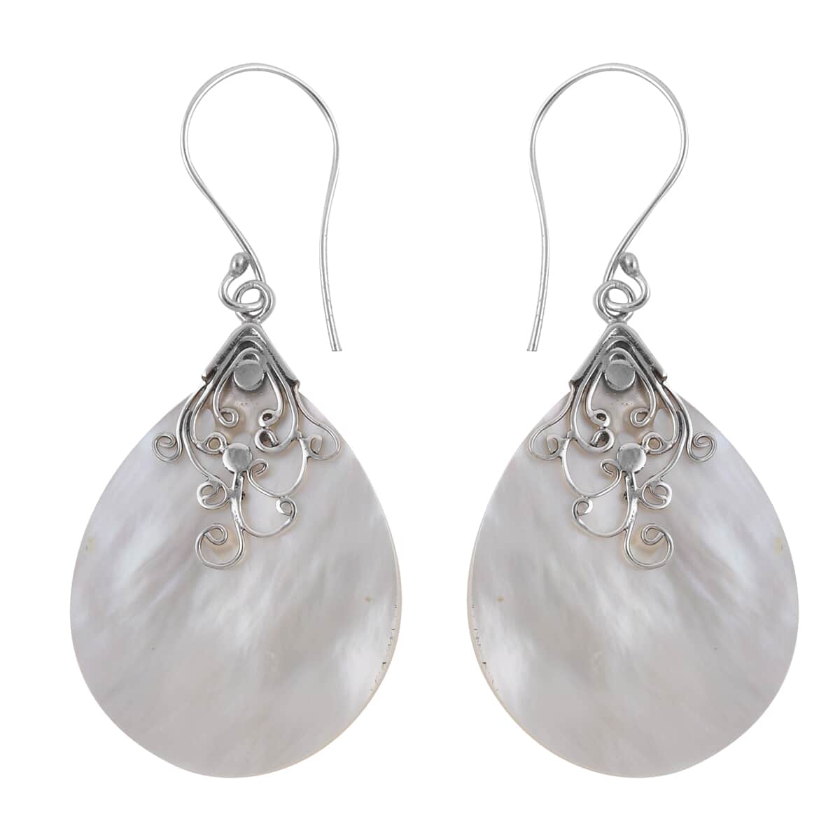 Mother Of Pearl Earrings in Sterling Silver image number 0