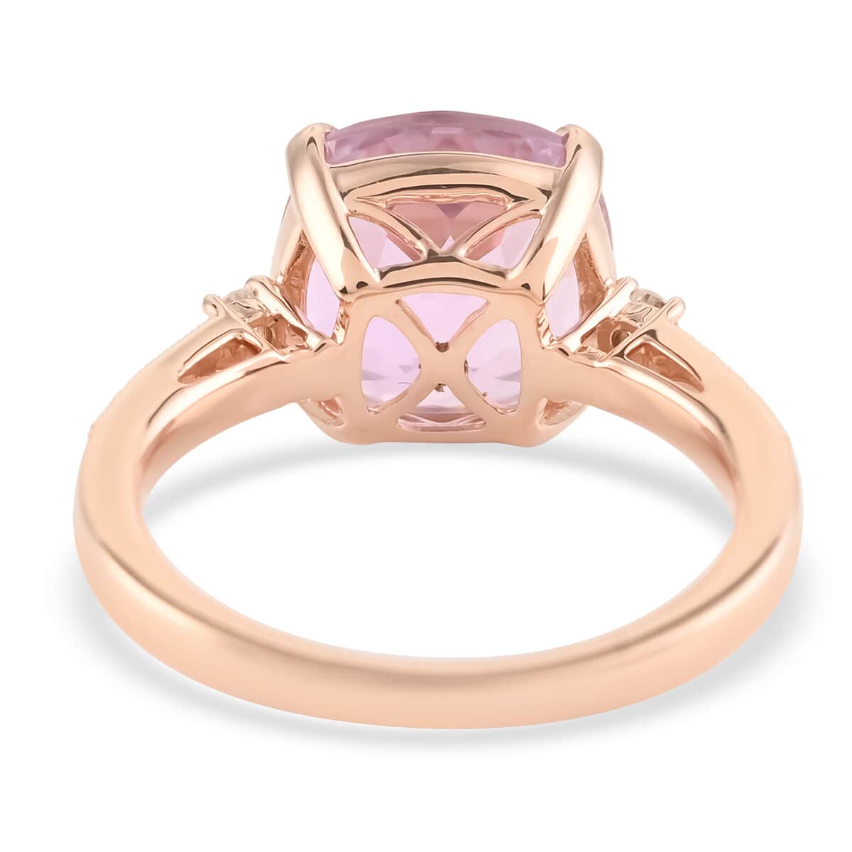 ILIANA 18K Rose Gold AAA Martha Rocha Kunzite and G-H SI Diamond Ring (Size 7.0) 3.60 Grams 5.50 ctw image number 3
