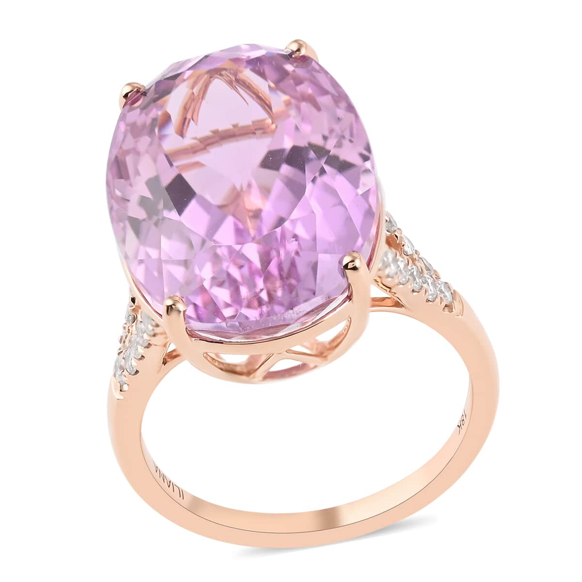 ILIANA 18K Rose Gold AAA Martha Rocha Kunzite, Diamond (G-H, SI) (0.30 cts) Ring (4.15 g) 17.30 ctw image number 0