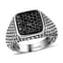 Black Diamond Men's Ring in Sterling Silver (Size 12.0) 1.00 ctw image number 0