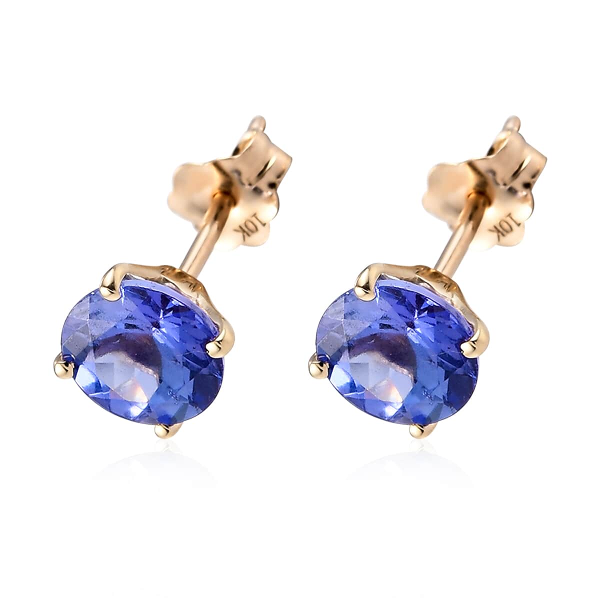 10k yellow gold 2024 Tanzanite stud earrings