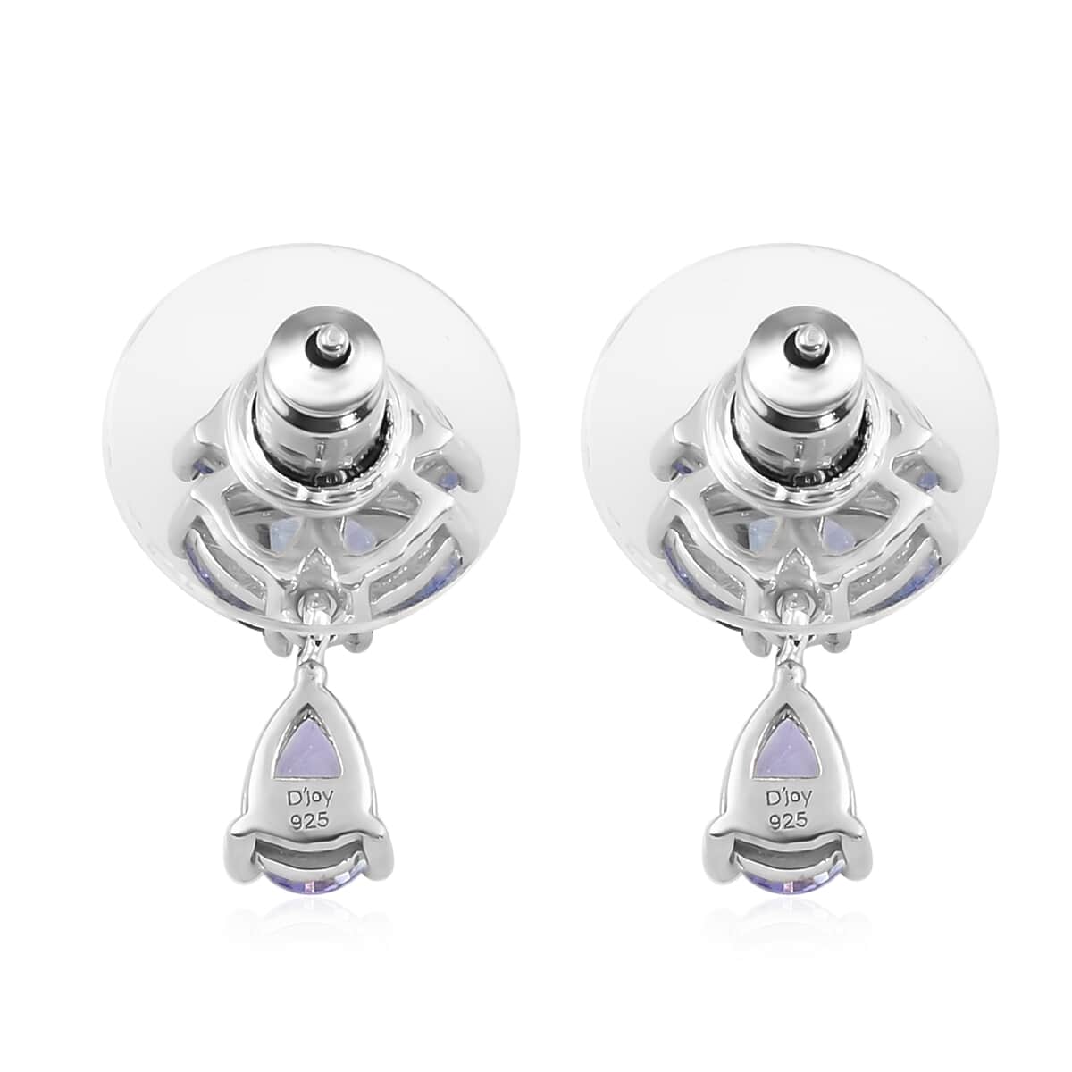 Tanzanite Flower Drop Earrings in Platinum Over Sterling Silver 2.75 ctw image number 3