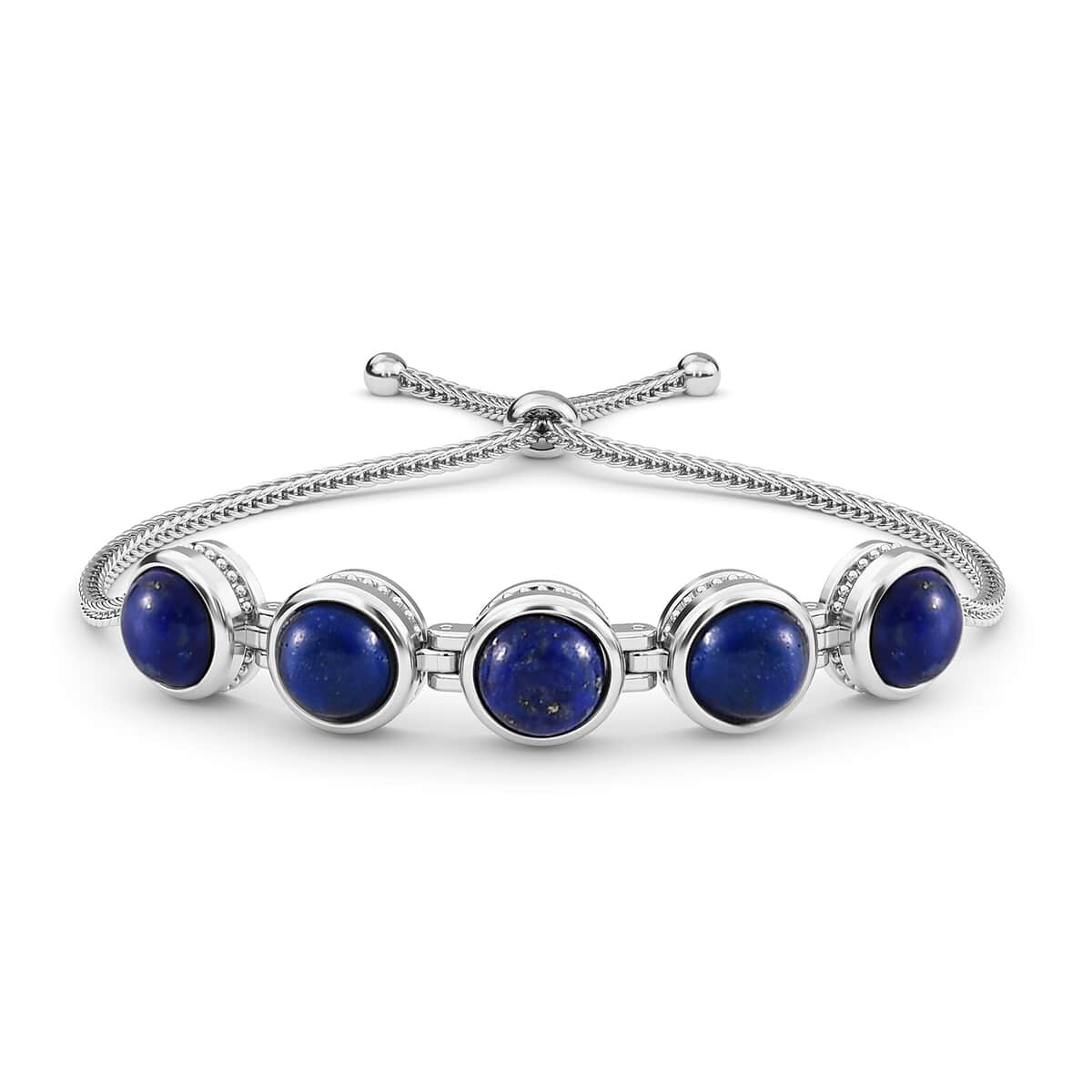 Lapis Lazuli Bolo Bracelet in Stainless Steel (10.50 In) 5.85 ctw image number 0