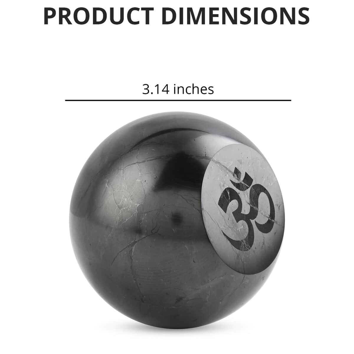 Shungite OM Sphere on Stand 80mm 32185.00ctw image number 3