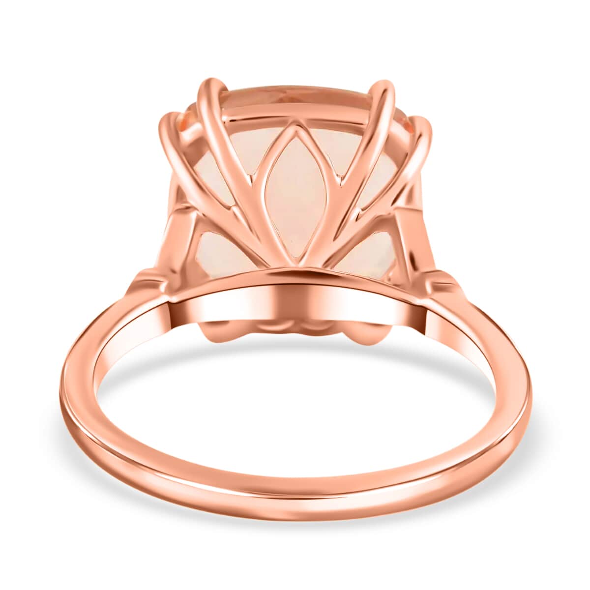 ILIANA 18K Rose Gold Certified and Appraised AAA Marropino Morganite and Diamond G-H SI Ring 4.15 Grams 6.60 ctw image number 4