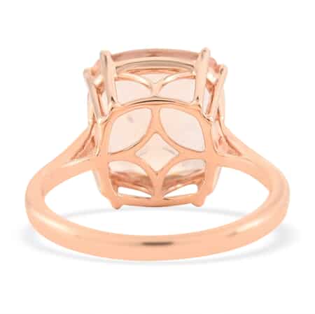 Certified Iliana 18K Rose Gold AAA Marropino Morganite Solitaire Ring (Size 6.0) 4 Grams 7.25 ctw image number 4