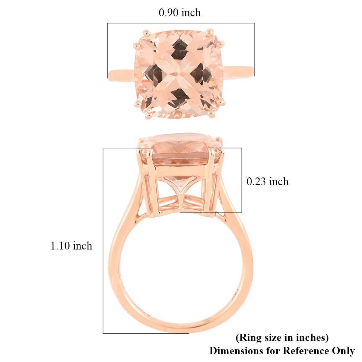 Certified Iliana 18K Rose Gold AAA Marropino Morganite Solitaire Ring (Size 6.0) 4 Grams 7.25 ctw image number 5