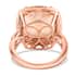 Certified Iliana 18K Rose Gold Certified AAA Marropino Morganite and G-H SI Diamond Halo Ring (Size 6.0) 6.40 Grams 10.85 ctw image number 4