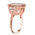 Iliana 18K Rose Gold AAA Certified and Appraised Marropino Morganite and G-H SI Diamond Ring (Size 7.0) 5.40 Grams 9.60 ctw image number 3