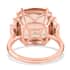 Iliana 18K Rose Gold AAA Certified and Appraised Marropino Morganite and G-H SI Diamond Ring (Size 7.0) 5.40 Grams 9.60 ctw image number 4