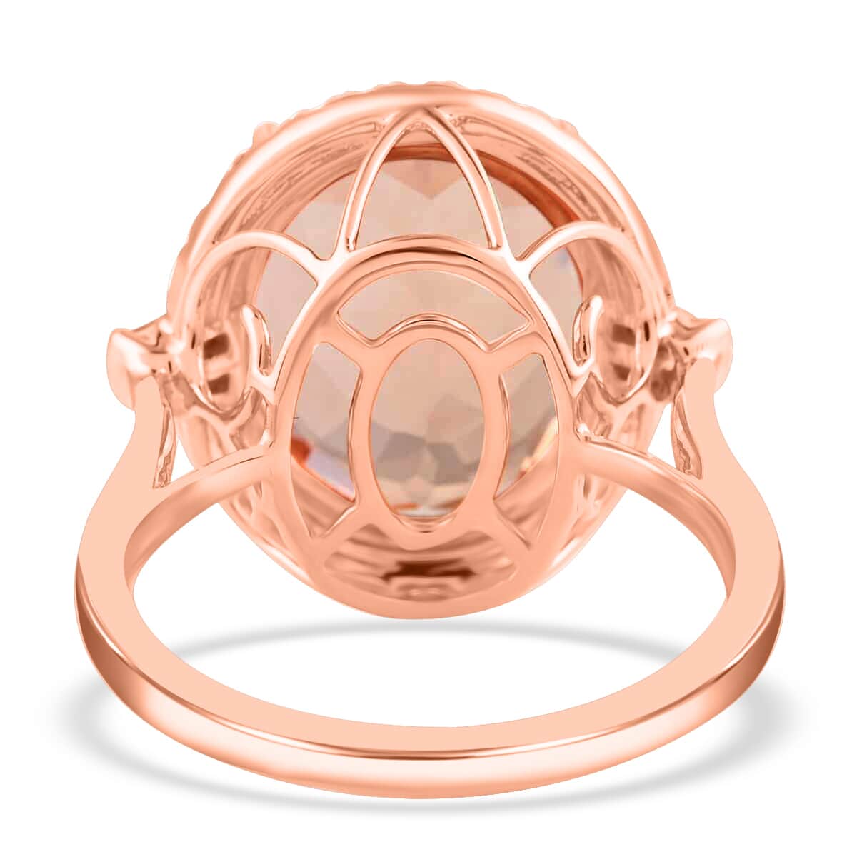 ILIANA 18K Rose Gold AAA Certified and Appraised Marropino Morganite, Diamond (G-H, SI) Ring (5 g) 7.80 ctw image number 4