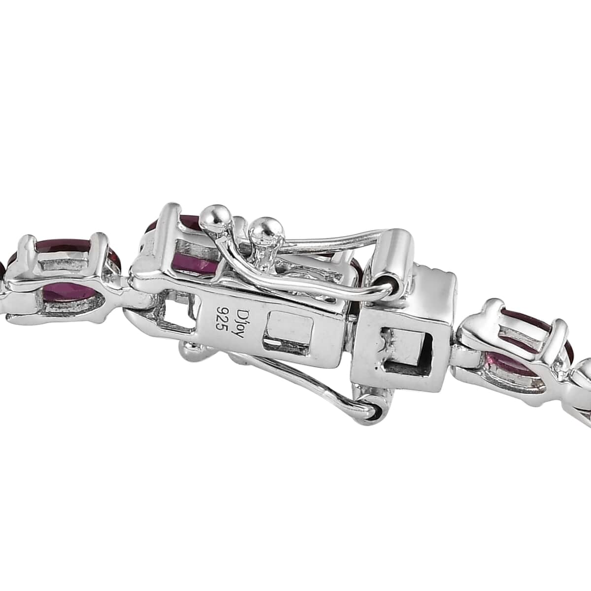 Anthill Garnet Tennis Bracelet in Platinum Over Sterling Silver (7.25 In) 7.10 Grams 9.75 ctw image number 3