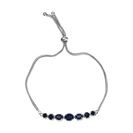 Madagascar Blue Sapphire Bolo Bracelet in Stainless Steel (10.50 In) 3.00 ctw image number 0