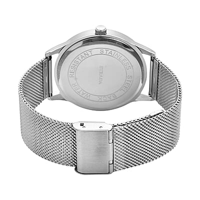 Strada Japanese Movement Dark Green Corrosion Watch with Stainless Steel Mesh Strap (42mm) (7.25-8.25Inches)