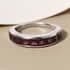 American Arizona Anthill Garnet Half Eternity Band Ring in Platinum Over Sterling Silver (Size 7.0) 1.75 ctw image number 1