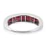 American Arizona Anthill Garnet Half Eternity Band Ring in Platinum Over Sterling Silver (Size 7.0) 1.75 ctw image number 4