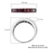 American Arizona Anthill Garnet Half Eternity Band Ring in Platinum Over Sterling Silver (Size 7.0) 1.75 ctw image number 5