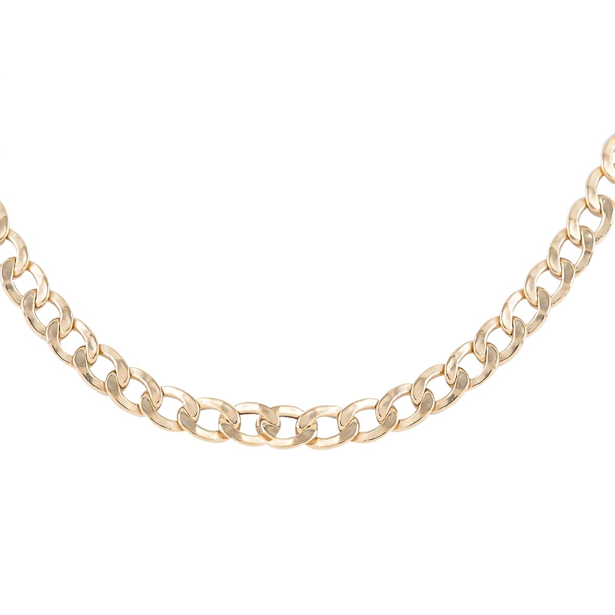 Vegas Closeout Deal 10K Yellow Gold 4.5mm Curb Necklace 20 Inches 5.30 Grams image number 0