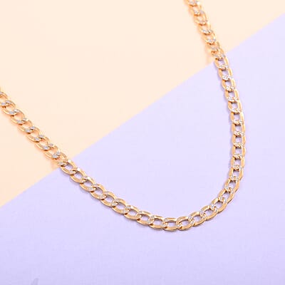 VEGAS CLOSEOUT Deal 10K Yellow Gold 3.5mm Curb Necklace 22 Inches 4.60 Grams