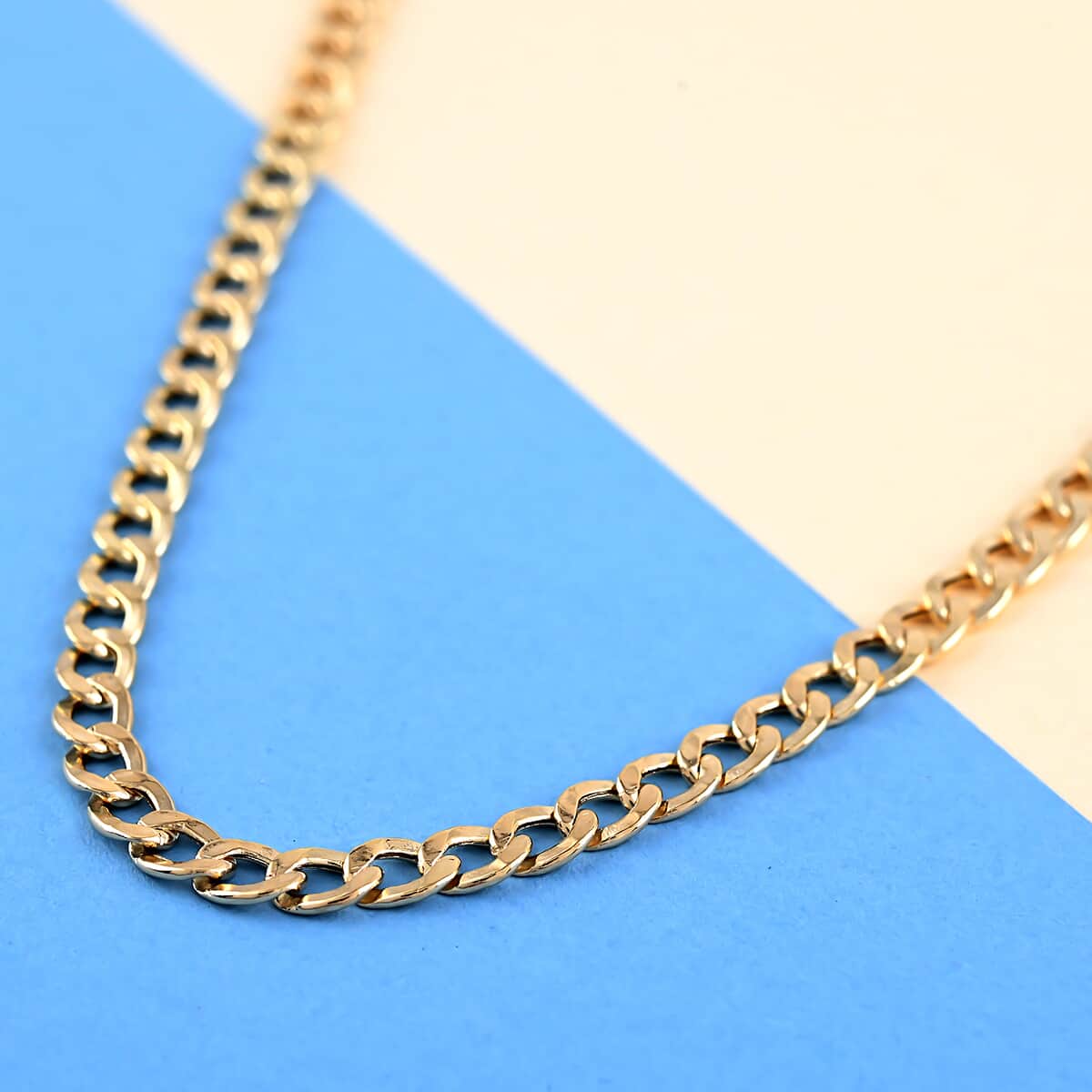 Vegas Closeout Deal 10K Yellow Gold 4.5mm Curb Necklace 24 Inches 7.10 Grams image number 1
